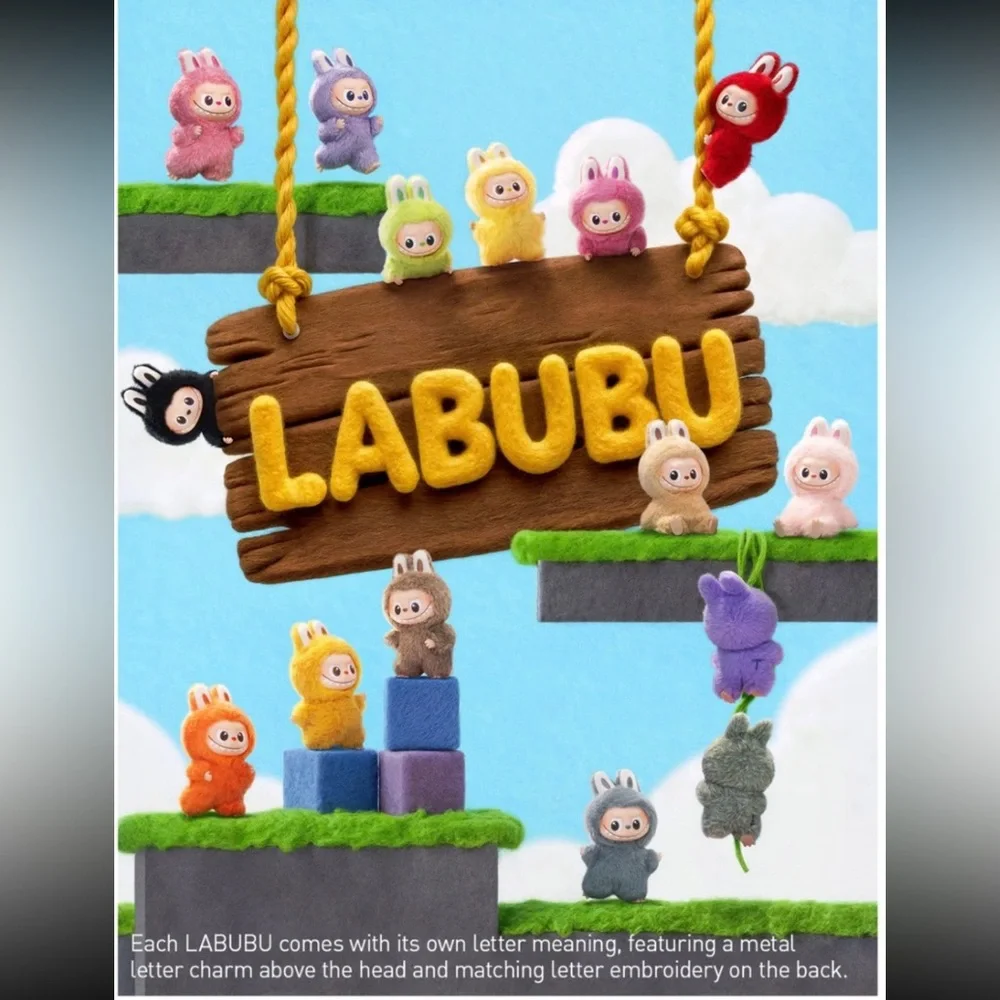 Letter X New V4 THE MONSTERS LABUBU PIN FOR LOVE SERIES VINYL PLUSH PENDANT - Picture 5 of 13